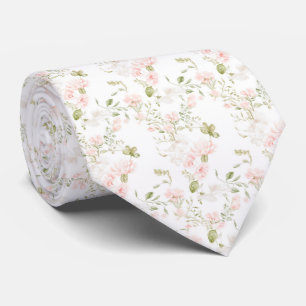 Ömtåliga rosa blommor mönster halsduk slips
