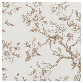 Ömtåliga sepia blomgrenar tyg