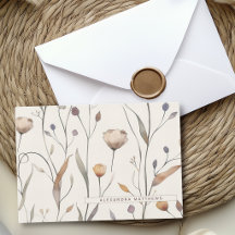 Ömtåliga vildblommor Anpassat namn eller textkorts