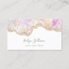 ömtåligt affärskort av rosa blå opal visitkort