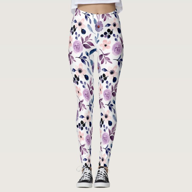Ömtåligt blomsterarrangemang med marinblå lavendel leggings (Framsida)
