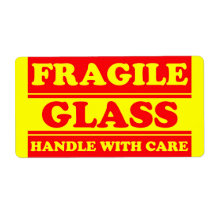 Ömtåligt Glas Förpackningsetikett