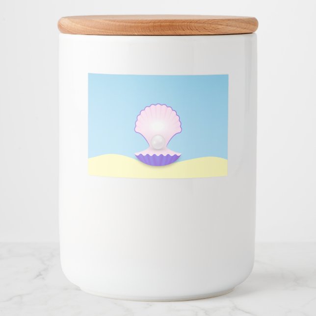 ömtåligt Seashell Mat Etiketter (Framsida)