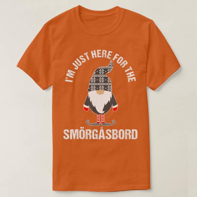 omte Santa Scandinavian Gnome Sbårasbord Christma T Shirt (Design framsida)
