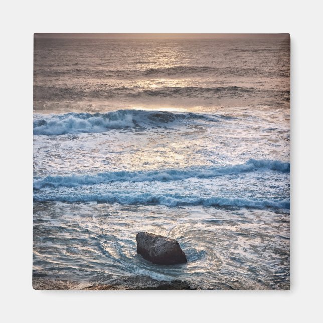 Ömtlig solnedgång på stranden magnet (Framsidan)
