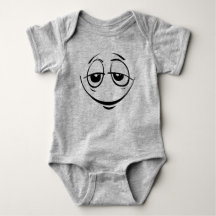 Omtöcknad synad Emoticonbabydräkt