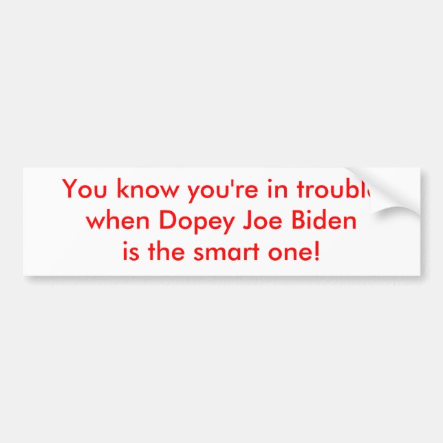 Omtöcknade Joe Biden är den smart Bildekal (Framsidan)
