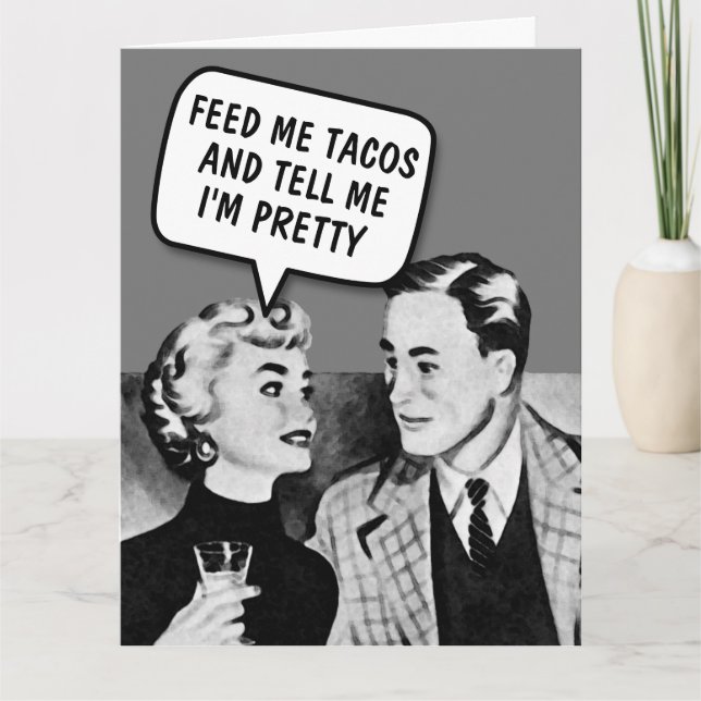 OMTRO COUPLE TACOS FUNNY OVERSIZED CARD KORT (Framsida)