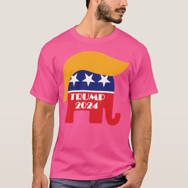 Omval av president Trump 2024 Republican Elephant T Shirt (Framsida)