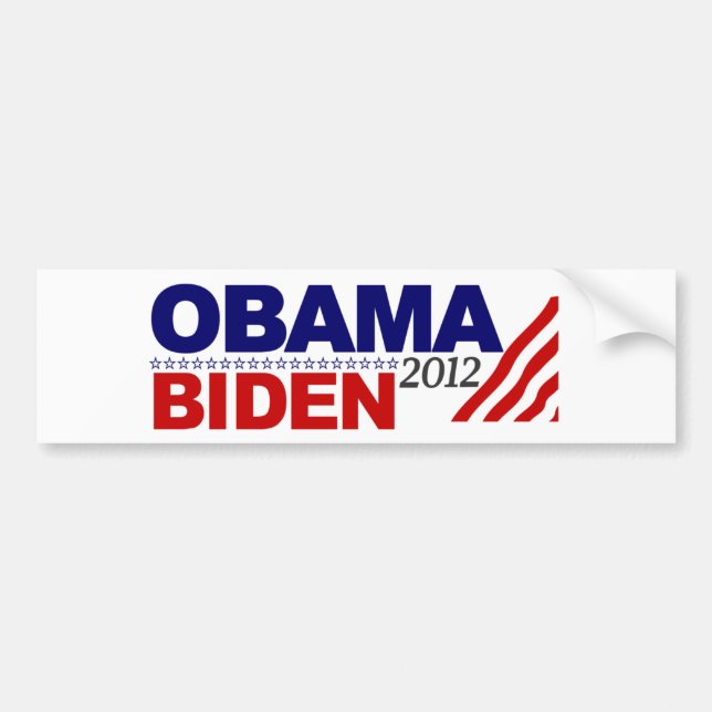 Omval Obama Biden '12 Bildekal (Framsidan)