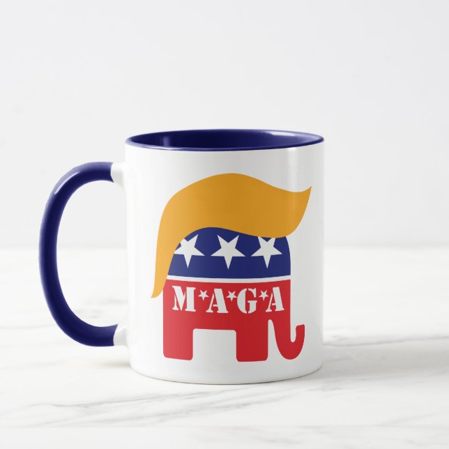 Omval President Donald Trump 2024 MAGA Mugg (Vänster)