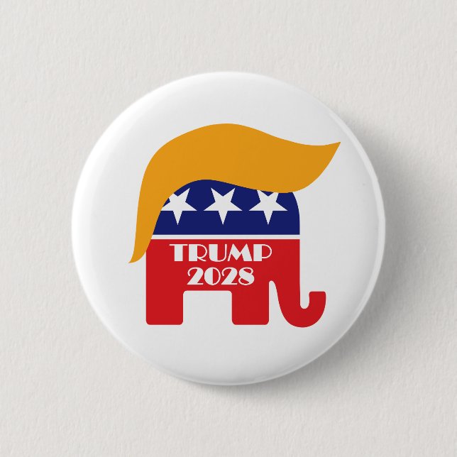 Omväl President Trump 2028 3:e mandatperiod Knapp (Framsida)