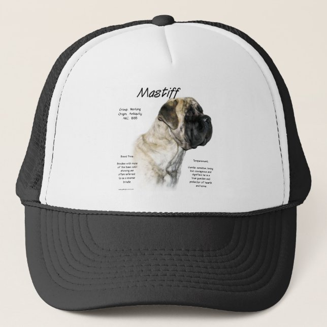 Omvänd Brindle Mastiff-historik Keps (Framsida)