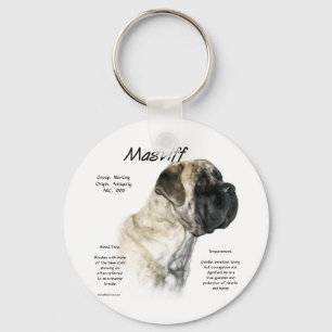 Omvänd Brindle Mastiff-historik Nyckelring