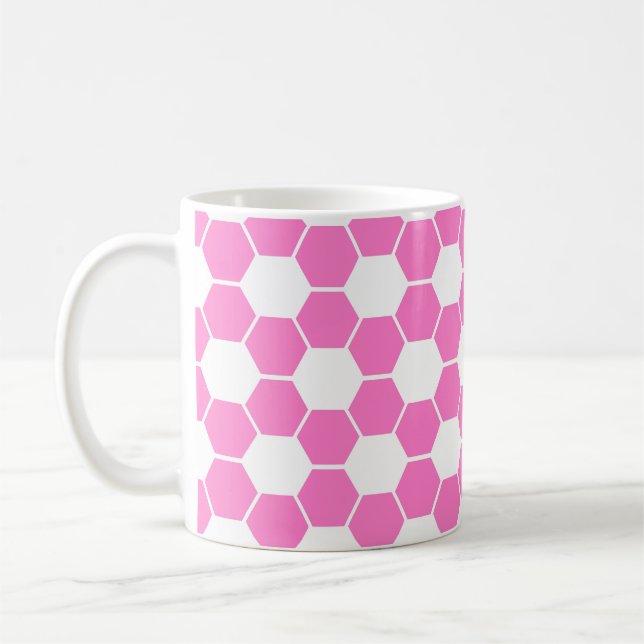 Omvänd fotboll / Fotboll Struktur - Rosa Kaffemugg (Vänster)