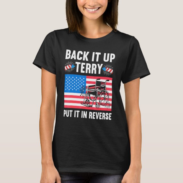 Omvänd från juli 4:e Fireworks Säkerhetskopiera de T Shirt (Framsida)
