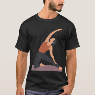 Omvänd krigares yogaillustration vintage fri t shirt