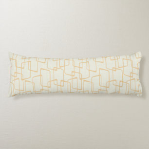Omvänd mjuk Guld Retro Geometric Mönster Kroppskudde