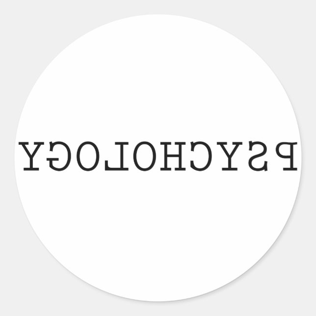 Omvänd psykologi runt klistermärke (Framsida)