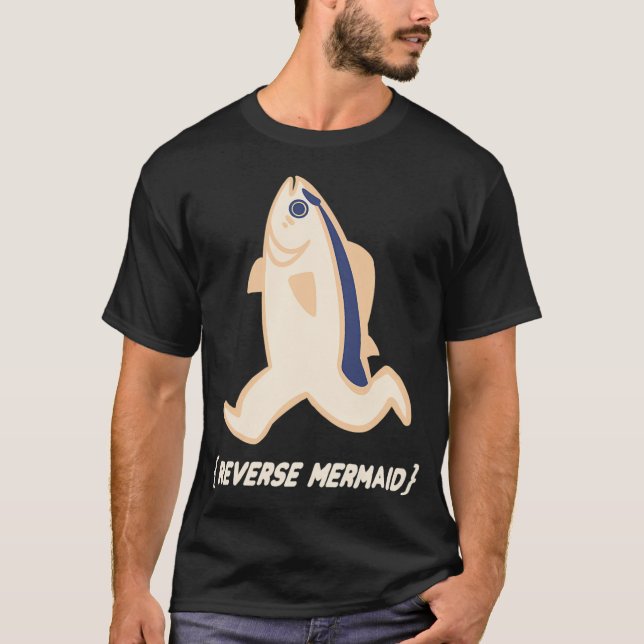 Omvänd sjöjungfru t shirt (Framsida)