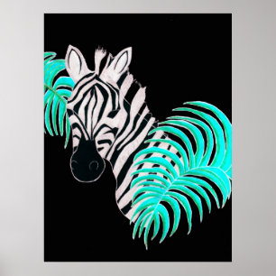Omvänd Zebra - Inverterad utskrift Poster