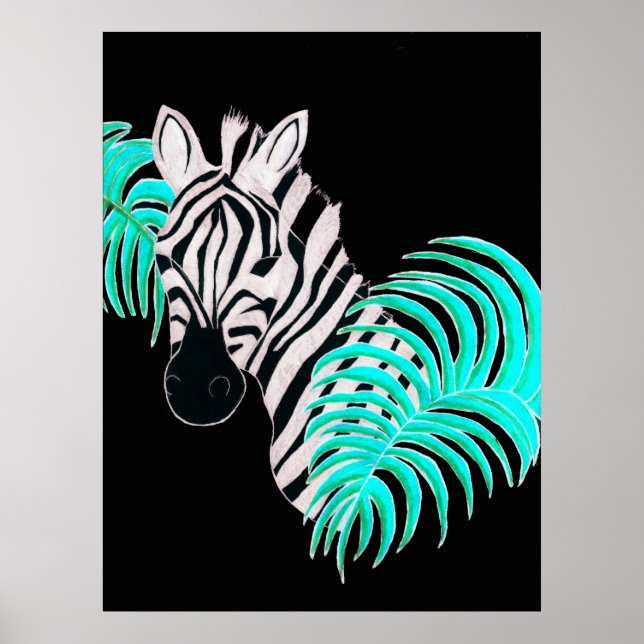 Omvänd Zebra - Inverterad utskrift Poster (Framsidan)