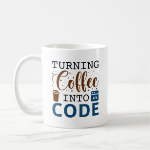 Omvandla kaffe till kod kaffemugg