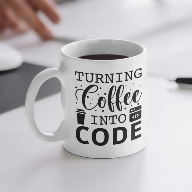 Omvandla kaffe till kod kaffemugg (Skapare uppladdad)