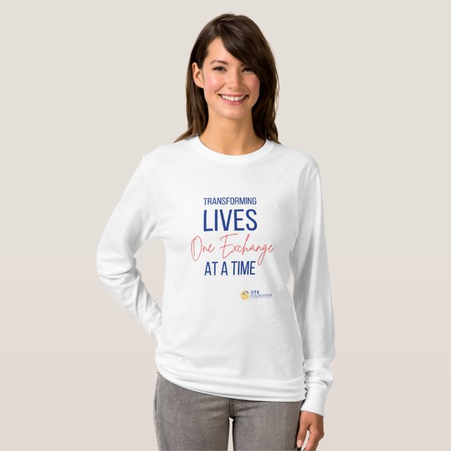 Omvandla liv - Långärmaden överst T Shirt (Hel framsida)