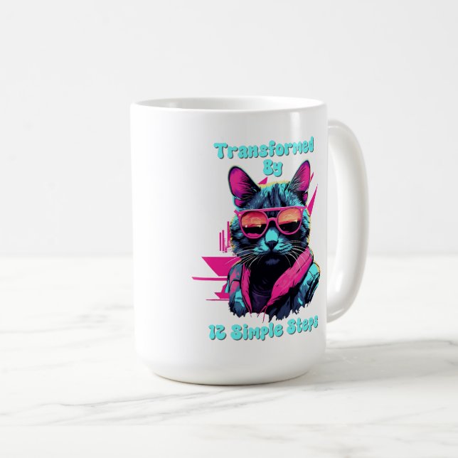 Omvandlad av 12 enkla steg, AA, NA, Al-Anon  Kaffemugg (Framsida höger)
