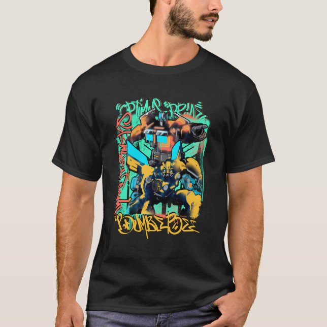 Omvandlare Stiga upp för Beasterna Optimus Bee Gra T Shirt (Framsida)