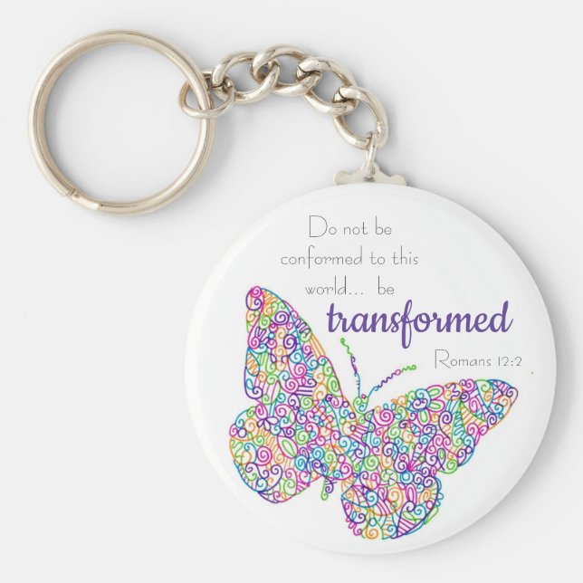 "...omvandlas" Butterfly Keychain" Nyckelring (Framsidan)