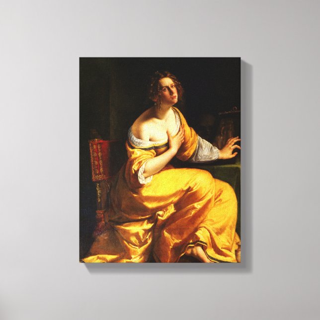 Omvandling av Magdalene - Artemisa Gentileschi Canvastryck (Framsida)