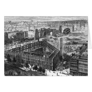 Omvandling av Paris: Byggnad 1861 Hälsningskort