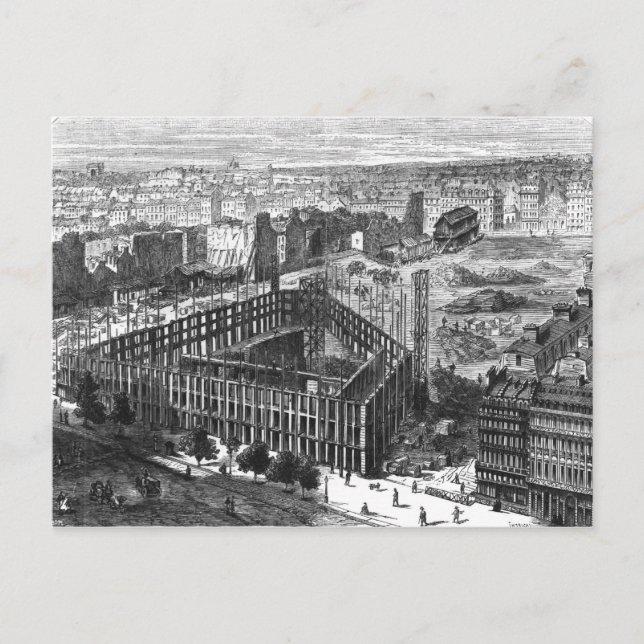 Omvandling av Paris: Byggnad 1861 Vykort (Framsida)