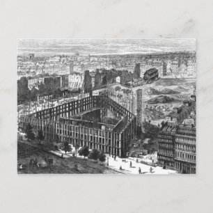 Omvandling av Paris: Byggnad 1861 Vykort