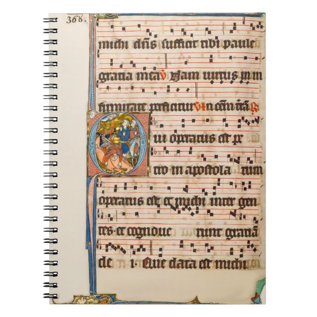 Omvandling av saint Paul Medieval Manuscript Anteckningsbok (Framsidan)