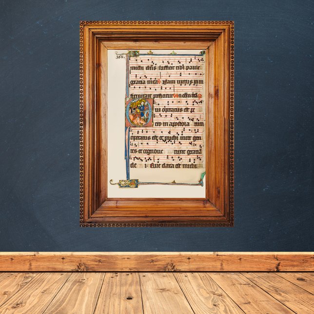 Omvandling av saint Paul Medieval Manuscript Poster (Conversion of saint Paul Medieval Manuscript Wall Art)