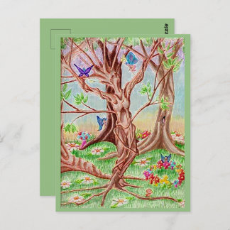 "Omvandling" teckning Vykort