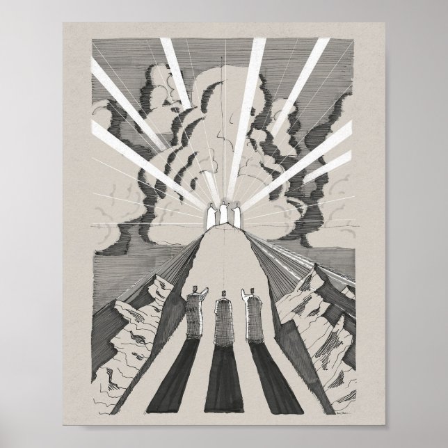 Omvandlingen - Jesus, Moses och Elijah Poster (Framsidan)