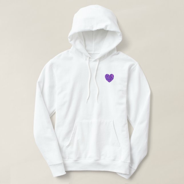 omvänt hjärta hoodie (Design framsida)
