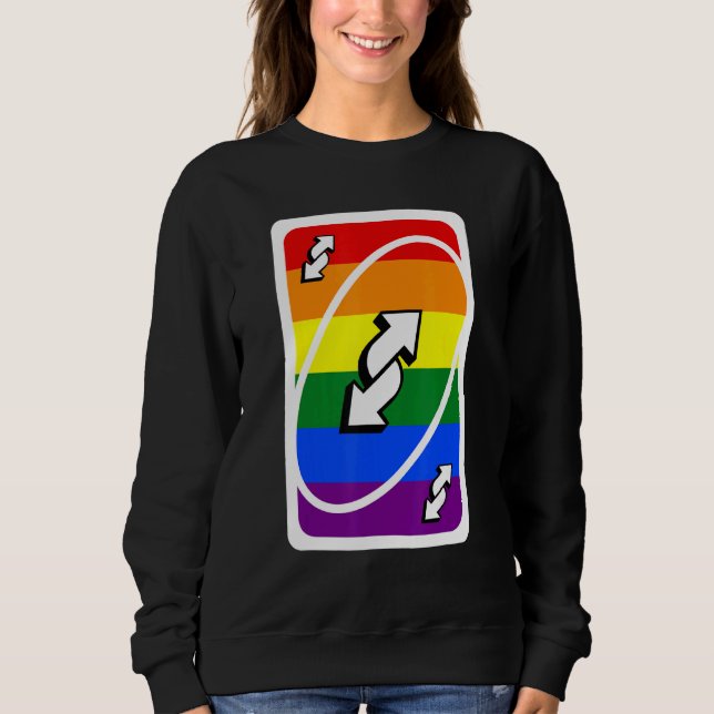 Omvänt LGbt-Pride Flagga Uno LGbt T Shirt (Framsida)