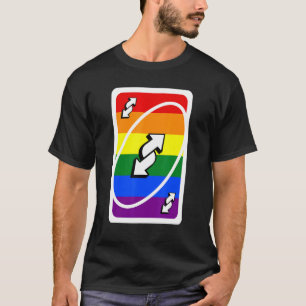Omvänt LGbt-Pride Flagga Uno LGbt T Shirt