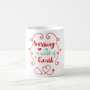 Omvårdnad är ett hjärtearbete kaffemugg