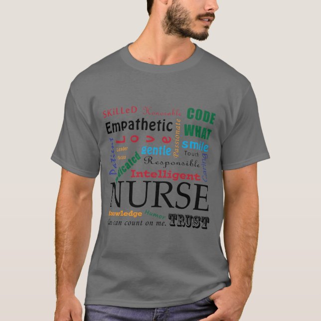 Omvårdnadsfärdigheter Talanger Kärlek T-shirts Sju (Framsida)