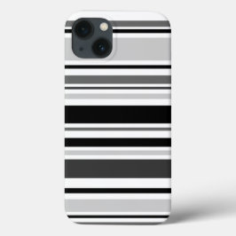 Omväxlande grått, svart, vitrandar