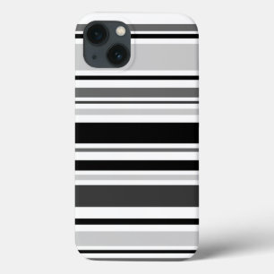 Omväxlande grått, svart, vitrandar