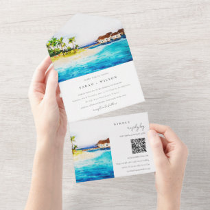 Omwater Villa Sjölandskap Beach Wedding QR-kod