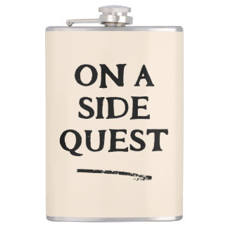 On a Side Quest Vinyl Wrapped Flask Fickplunta