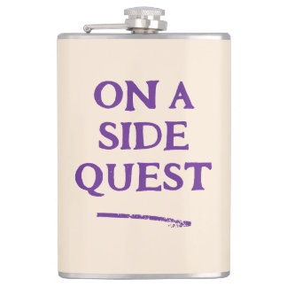 On a Side Quest Vinyl Wrapped Flask Fickplunta